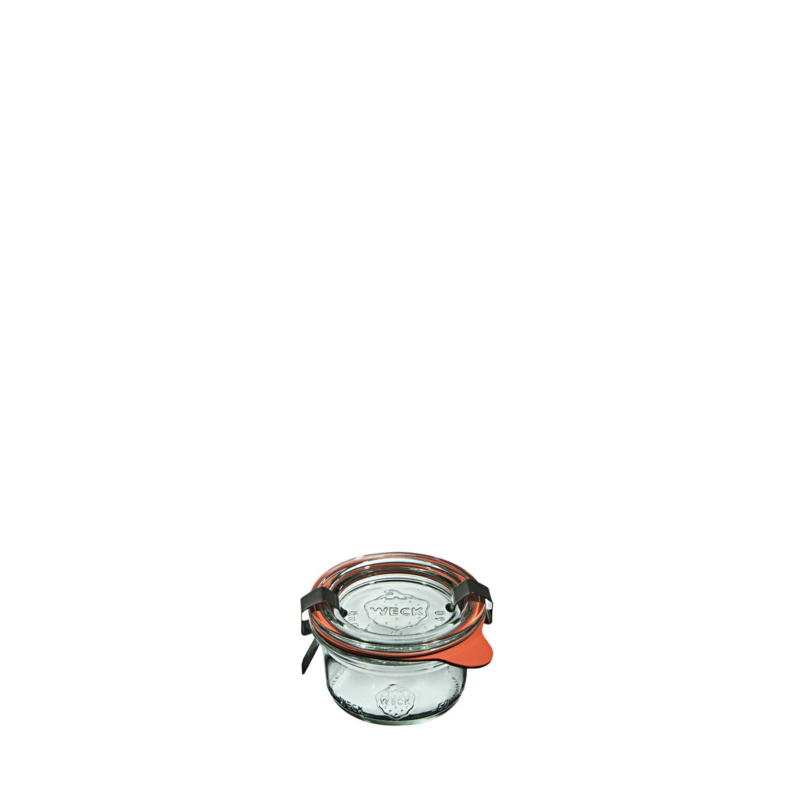 Weck Mini słoik z pokrywką, uszczelką i zapinkami 50 ml - 12 szt.