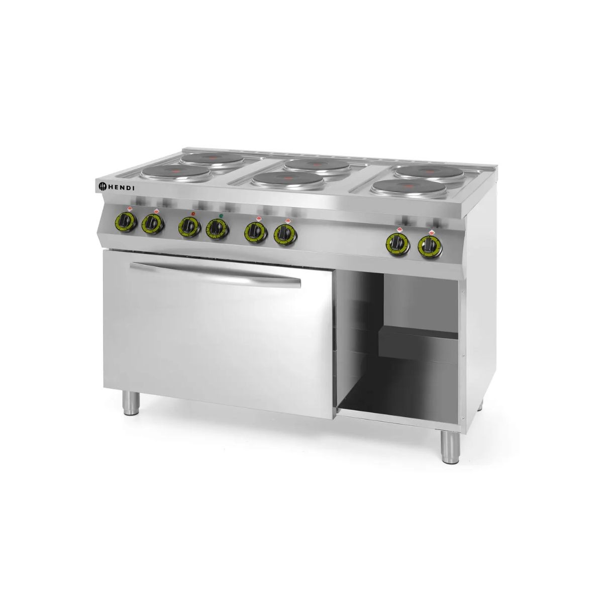 Hendi Kuchnia elektryczna 6-płytowa Kitchen Line z konwekcyjnym piekarnikiem elektrycznym GN 1/1 Hendi Kuchnia elektryczna 6-płytowa Kitchen Line z konwekcyjnym piekarnikiem elektrycznym GN 1/1