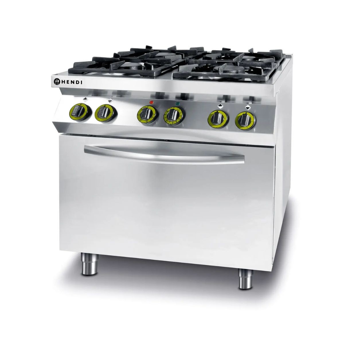 Hendi Kuchnia gazowa 4-palnikowa Kitchen Line z konwekcyjnym piekarnikiem elektrycznym GN 1/1 Hendi Kuchnia gazowa 4-palnikowa Kitchen Line z konwekcyjnym piekarnikiem elektrycznym GN 1/1