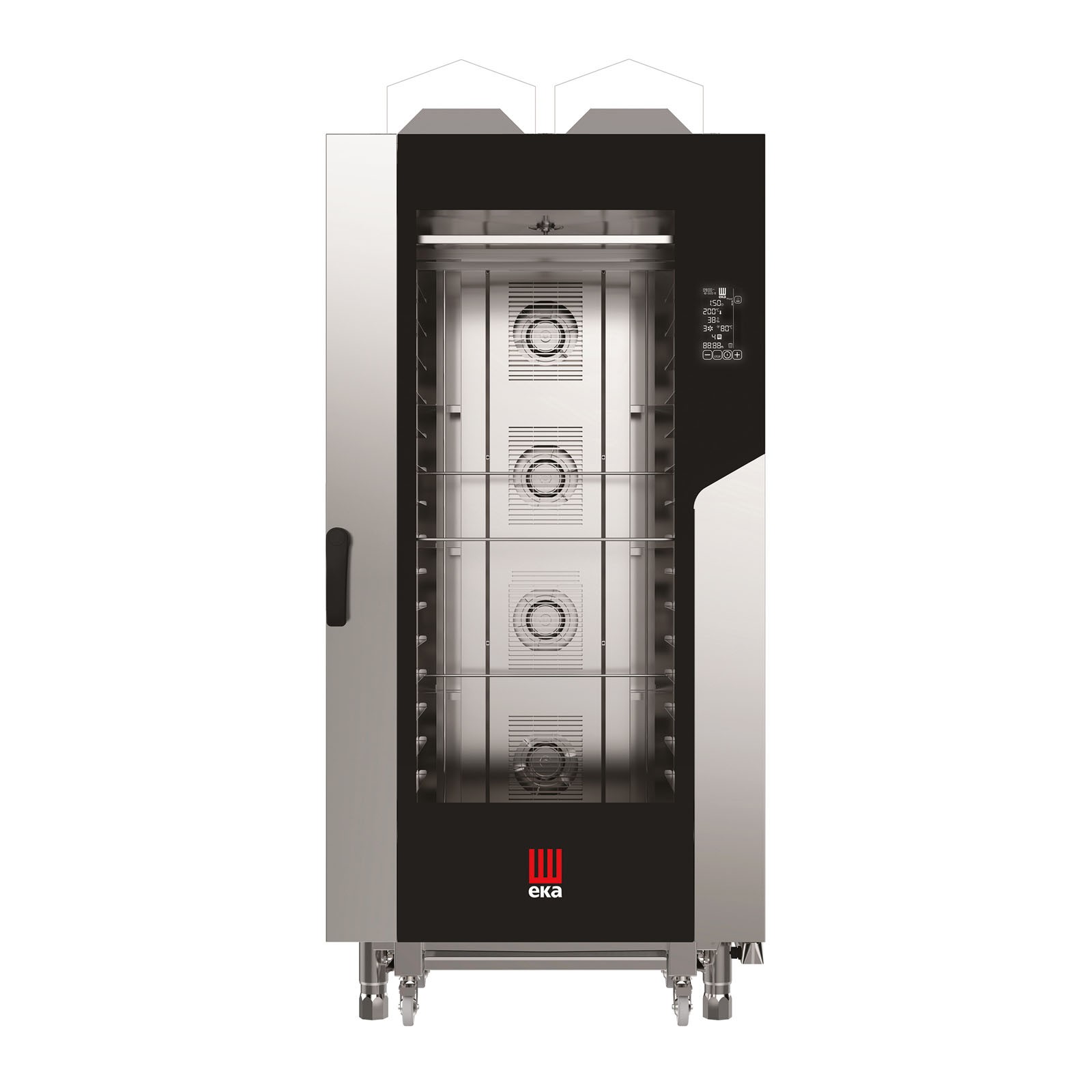 Eka Piec konwekcyjno-parowy/wózek Millennial Black Mask Bakery 16x600x400 gazowy sterowany elektronicznie Eka Piec konwekcyjno-parowy/wózek Millennial Black Mask Bakery 16x600x400 gazowy sterowany elektronicznie