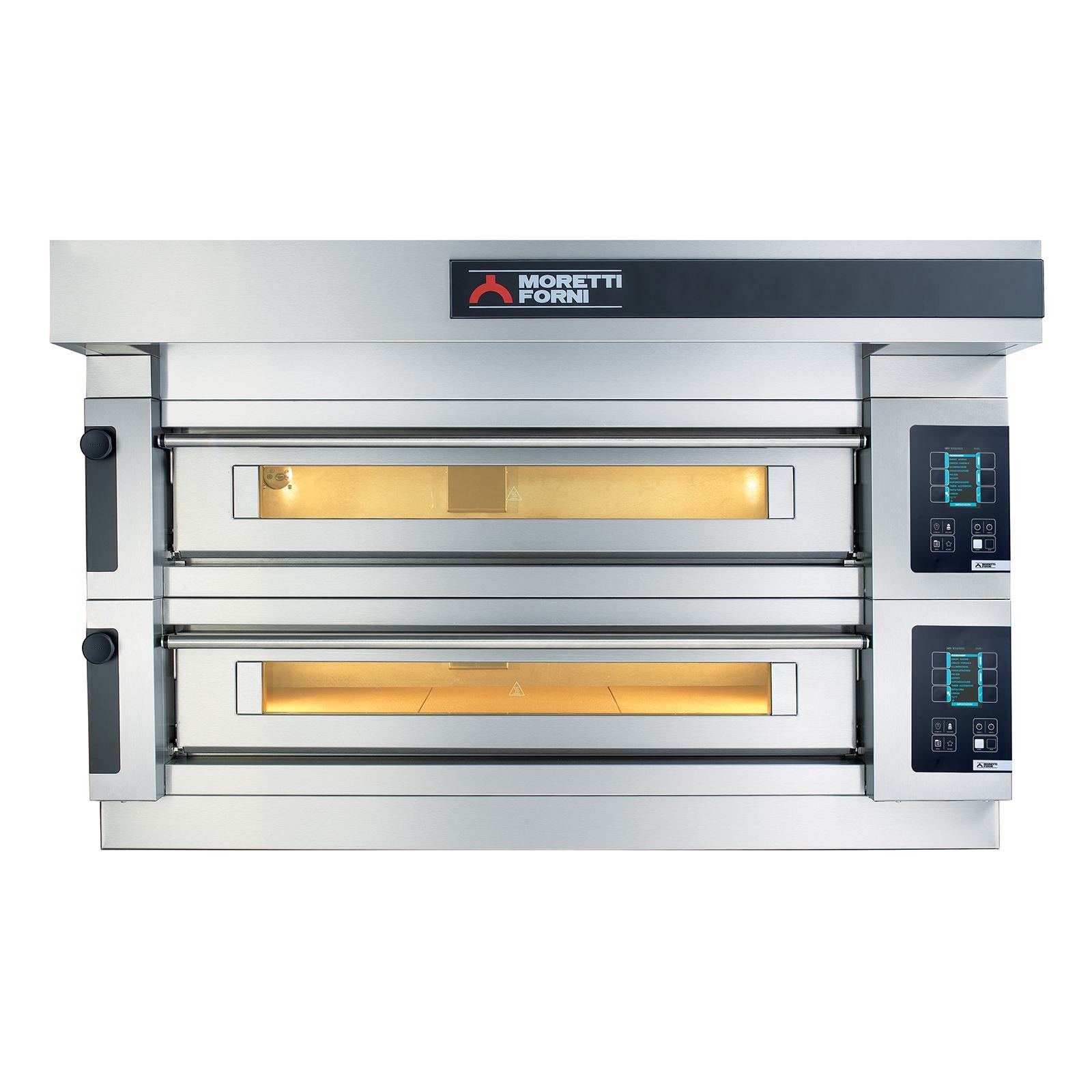 Moretti Forni Piec do pizzy 2-komorowy z okapem i bazą 2x10x35 cm |  SerieS