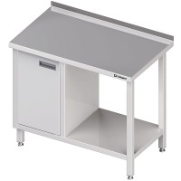 Stalgast Stół przyścienny z szafką (L) i półką 1000x700x850 mm