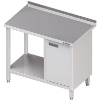 Stalgast Stół przyścienny z szafką (P) i półką 1300x700x850 mm