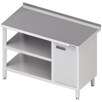 Stalgast Stół przyścienny z szafką (P) i dwoma półkami 900x600x850 mm