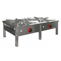 Egaz Taboret gazowy 2-palnikowy 1150x600x350 mm 14 kW + płomień pilotujący TGP-214.I
