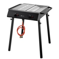 Hendi Grill gazowy Xantos Black 9,5 kW 2-palnikowy