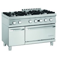 Bartscher Kuchnia gazowa 6-palnikowa 51,6 kW z piekarnikiem gazowym GN 2/1