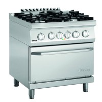 Bartscher Kuchnia gazowa 4-palnikowa 29,4 kW z piekarnikiem elektrycznym GN 2/1