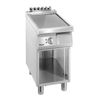 Bartscher Płyta grillowa elektryczna ryflowana 400 mm z otwartą podstawą | 700 Classic