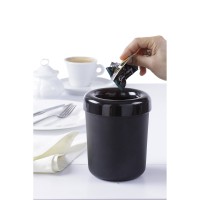 Hendi Śmietniczka stołowa/ pojemnik na sztućce czarna ø130 mm 