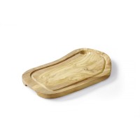 Hendi Deska do serwowania z drewna oliwnego z rowkiem 400x250x18 mm