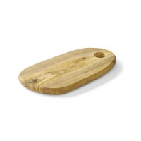 Hendi Deska do serwowania z drewna oliwnego z otworem 350x210x18 mm
