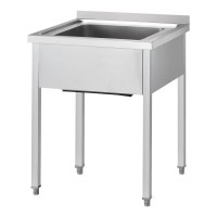 Gredil Stół ze zlewem jednokomorowym bez półki 600x600x850 mm skręcany