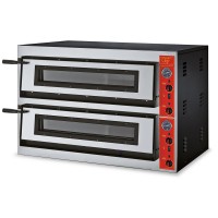 GGF Piec do pizzy 2-komorowy szeroki 2x6x30 cm | E-Line