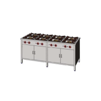 Egaz Kuchnia gazowa 8-palnikowa 1700x900x850 mm z szafkami 41,5 kW + płomień pilotujący TGP-8740.IV