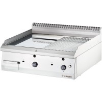 Stalgast Płyta grillowa chromowana gazowa gładka/ryflowana 13 kW G20