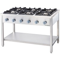 Stalgast Kuchnia gazowa 6-palnikowa skręcana 36.5 kW - propan-butan