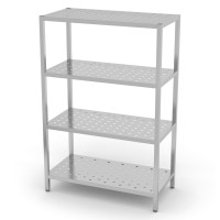 Polgast Regał magazynowy - 4 półki perforowane 1300x400x1800 mm