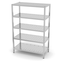 Polgast Regał magazynowy - 5 półek perforowanych 1300x400x1800 mm
