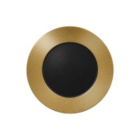 RAK Metalfusion Talerz płaski tłoczony złoty ⌀330 mm
