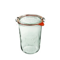 Weck Słoik Mold wysoki z pokrywką, uszczelką i zapinkami 850 ml - 6 szt. 