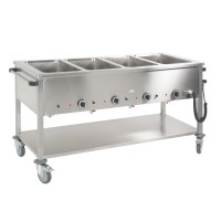 Egaz Bemar elektryczny 4-komorowy 1400x600x850 mm z półką jezdny 3,2 kW BE-4JS