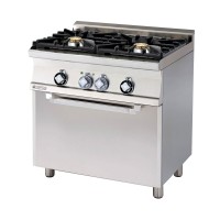 RM Kuchnia gazowa 2-palnikowa WOK z piekarnikiem elektrycznym | CFM2-68 GEM WOK