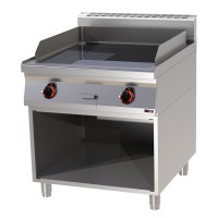 Redfox Płyta grillowa gazowa chromowana gładko-ryflowana | FTHRC 90/80 G