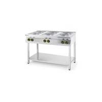 Hendi Kuchnia elektryczna 6-płytowa Kitchen Line na podstawie otwartej