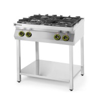 Hendi Kuchnia gazowa 4-palnikowa 19 kW na podstawie otwartej | Kitchen Line 