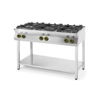 Hendi Kuchnia gazowa 6-palnikowa Kitchen Line na podstawie otwartej