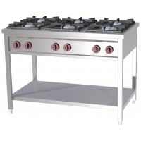Redfox Kuchnia 6-palnikowa gazowa wolnostojąca SPB-70/120 G