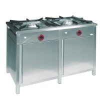 Egaz Kuchnia gazowa 2-palnikowa 1150x600x850 mm z szafką 12 kW + płomień pilotujący TGP-212.IV