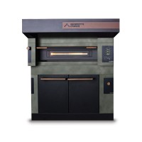 Moretti Forni Piec do pizzy 1-komorowy Icon z okapem i komorą rozrostu 6x32 cm Slim | serieS