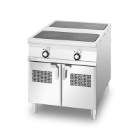 RM Kuchnia indukcyjna 4x5kW z szafką - sterowanie elektroniczne - obustronne | PCI-114 ETD