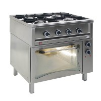 Egaz Kuchnia gazowa 4-palnikowa 20,5 kW z piekarnikiem elektrycznym 3,3 kW 900x700x850 mm TG-4720/PKE-1