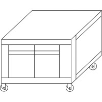 Moretti Forni Podstawa pod piec do pizzy z komorą rozrostu na kołach 600 mm MFS105M, MFS105D, MFS105T