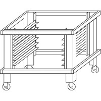 Moretti Forni Podstawa pod piec do pizzy z prowadnicami na kołach 800 mm MFS105M, MFS105D, MFS105T