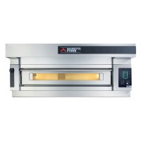 Moretti Forni Piec do pizzy 1-komorowy z okapem i bazą 6x32 cm | SerieS