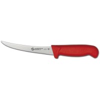Ambrogio Sanelli Nóż do trybowania zakrzywiony HACCP 150 mm czerwony | Supra Colore