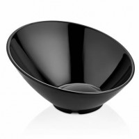 Fine Dine Miska skośna z melaminy ø233x125 | czarna
