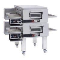 Moretti Forni Piec do pizzy gazowy przelotowy/tunelowy 2-komorowy z podstawą 2x5x32 cm | SerieT