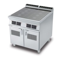 RM Kuchnia indukcyjna 8-polowa elektryczna z szafką 400 V - sterowanie elektroniczne | TPI - 98 ETD