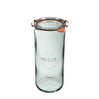 Weck Słoik cylindryczny wysoki z pokrywką, uszczelką i zapinkami 1 l - 6 szt.