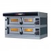 Moretti Forni Piec do pizzy 2-komorowy z okapem i bazą 2x4x60x40 cm | SerieP