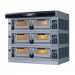 Moretti Forni Piec do pizzy 3-komorowy z okapem i bazą 3x6x60x40 cm | SerieP
