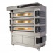 Moretti Forni Piec do pizzy3-komorowy z okapem i bazą 3x10x35 cm | SerieS